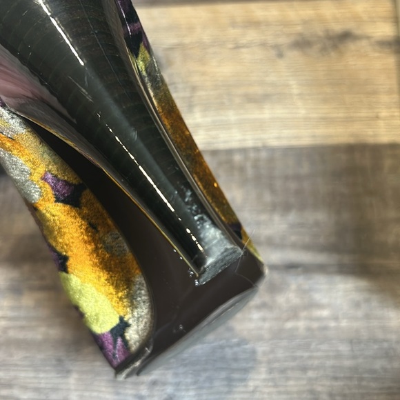 Pollini Italian Floral Heels Size 39 1/2 Floral - Picture 6 of 15